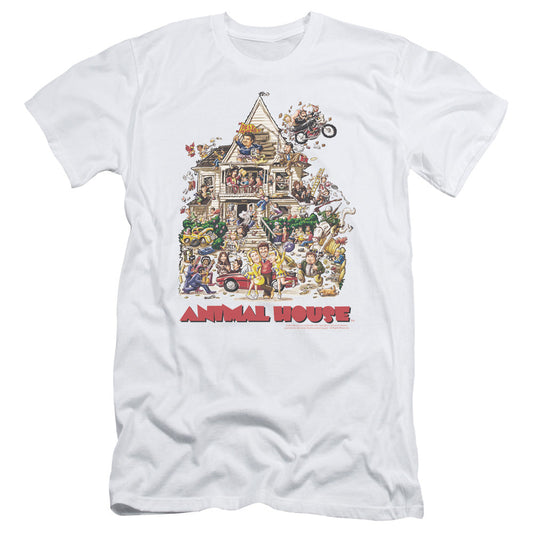Animal House Poster Art Slim Fit Mens T Shirt White