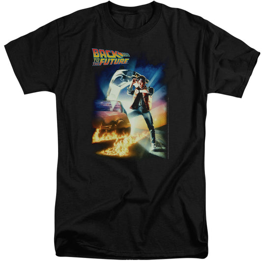 Back To The Future Poster Mens Tall T Shirt Black Black