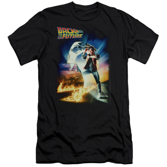 Back To The Future Poster - Men's Premium Slim Fit T-Shirt