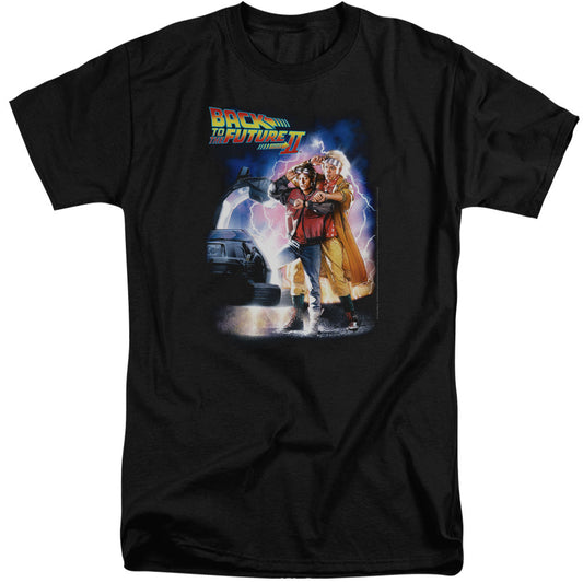 Back To The Future Ii Poster Mens Tall T Shirt Black Black