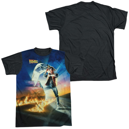 Back To The Future Movie Poster - Men's Black Back T-Shirt
