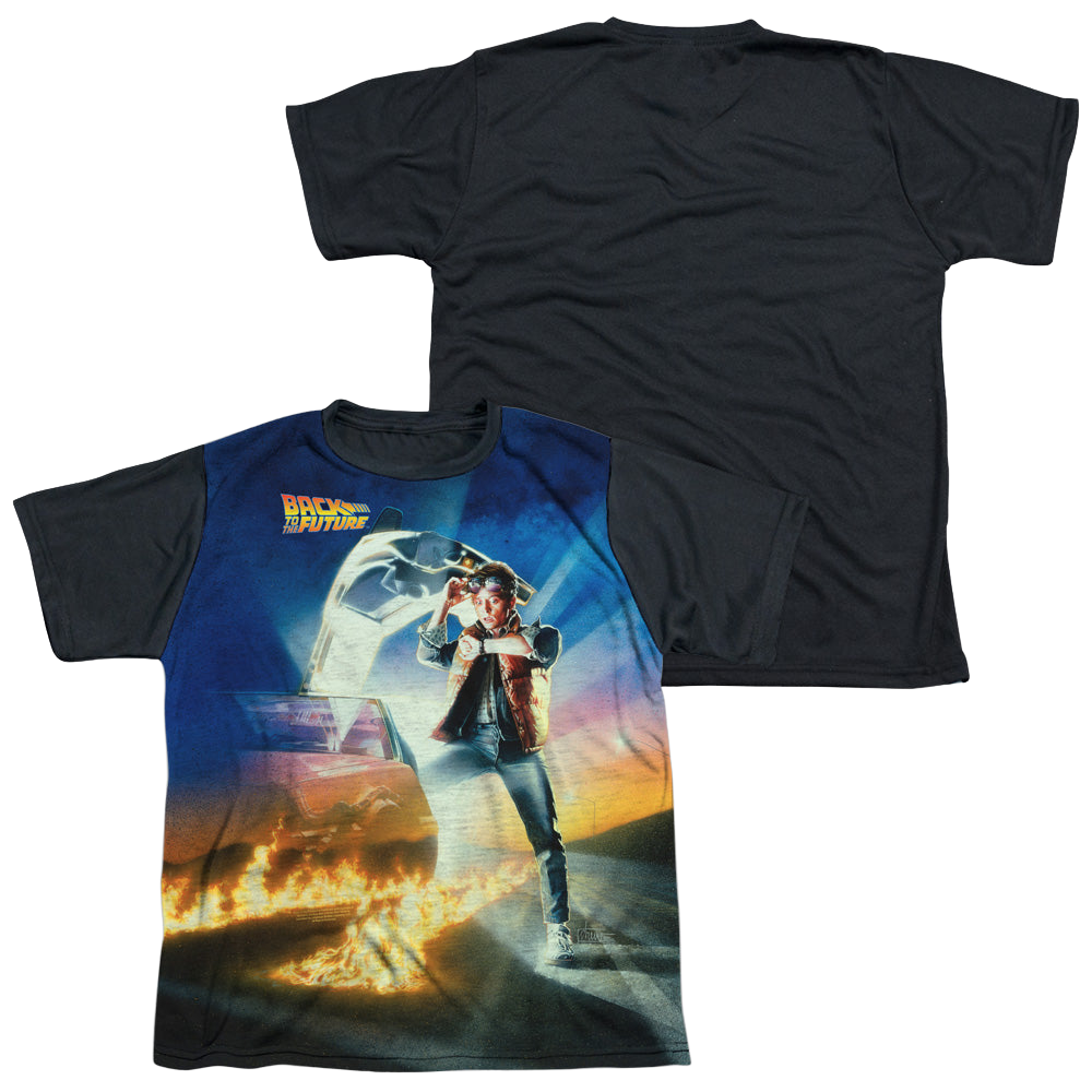 Back to the Future Trilogy Movie Poster - Youth Black Back T-Shirt