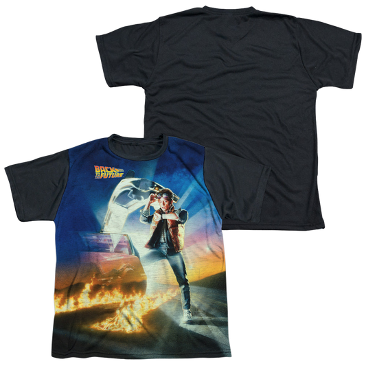 Back to the Future Trilogy Movie Poster - Youth Black Back T-Shirt