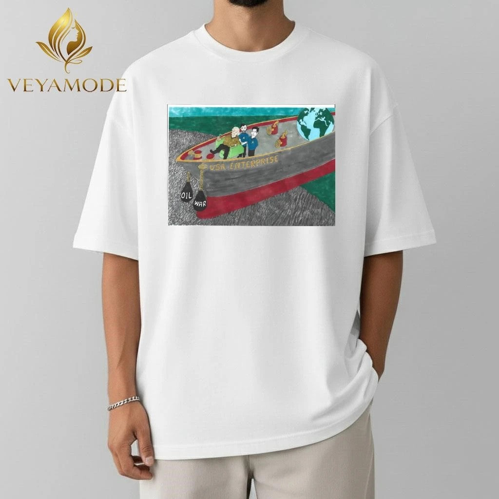 USA enterprise ship oil war Trump tee