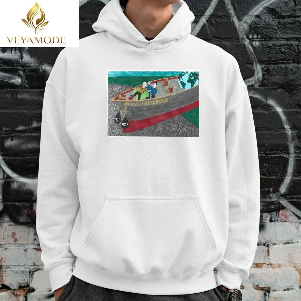 USA enterprise ship oil war Trump tee