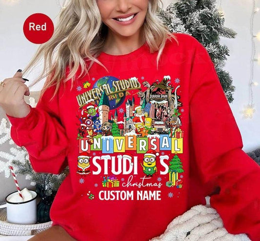 Universal Studios Christmas Sweatshirt, Universal Family Christmas Sweatshirt, Universal Studios Trip Sweatshirt, 's Merry Christmas Party 2023 Sweatshirt