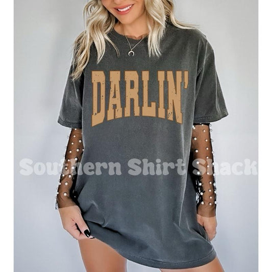 Varsity Darlin T shirt  | Pepper comfort colors t shirt