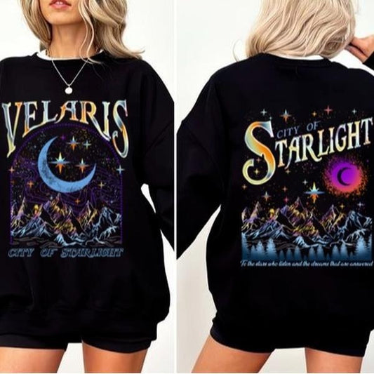 Velaris City Of Starlight Shirt, Velaris 2-Sided Sweatshirt, The Night Court Shirt, Court of Dreams, Booklover Teestyle{n002}2