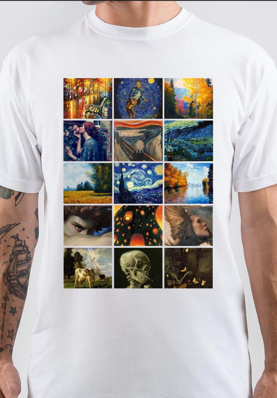 Vincent Van Gogh Painting White T-Shirt Hoodie, Sweatshirt | VibeTeeNation.com