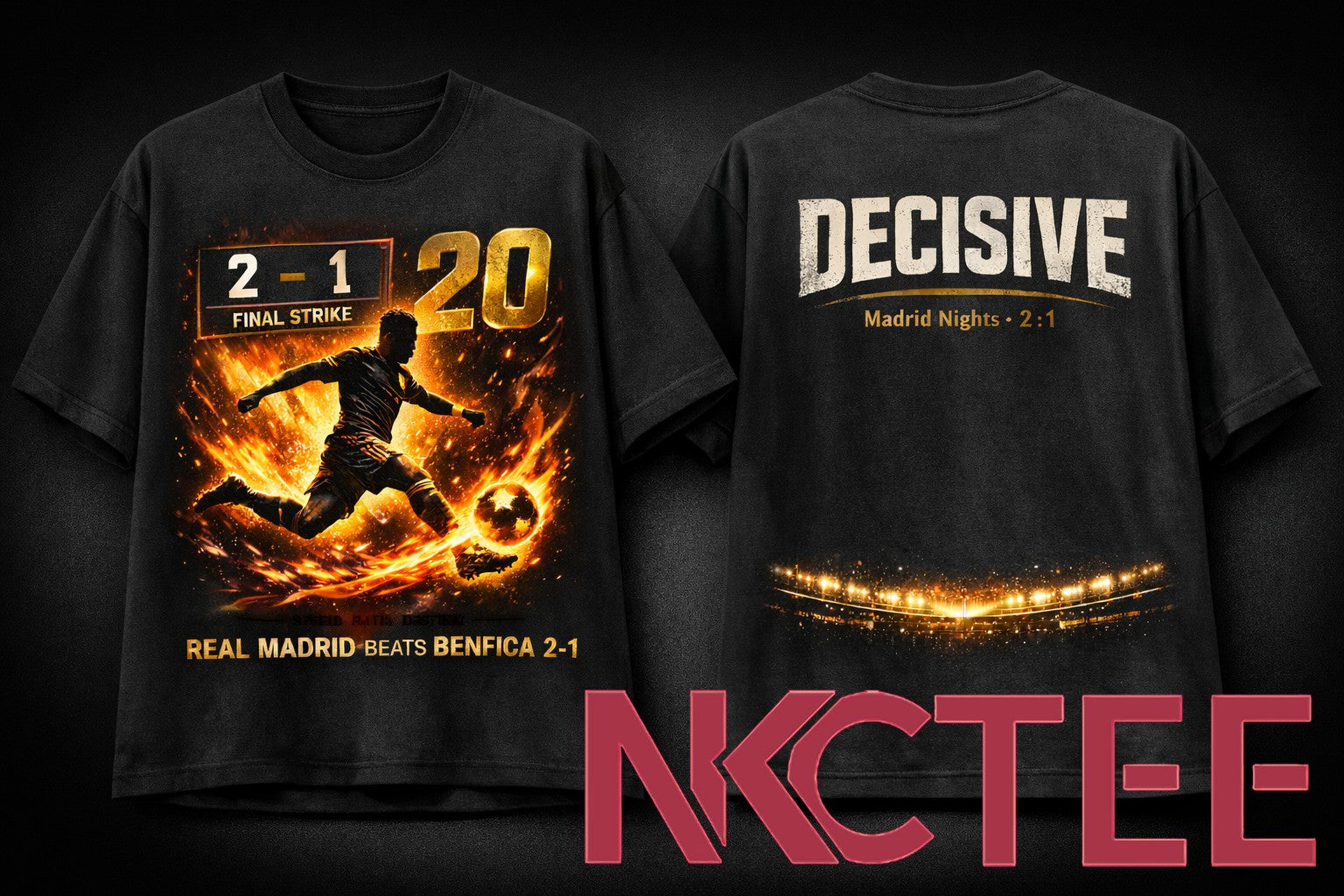 Vinicius Jr Decisive Goal Tee – Real Madrid Beats Benfica 2-1 Shirt