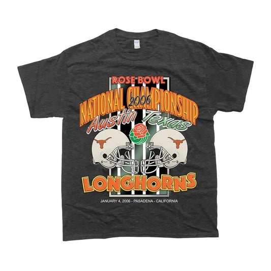 Vintage 2006 Rose Bowl Champions Austin Texas longhorn T-shirt, Unisex Tshirt, Casual Short T-Shirt, Streetwear Cotton Tshirt
