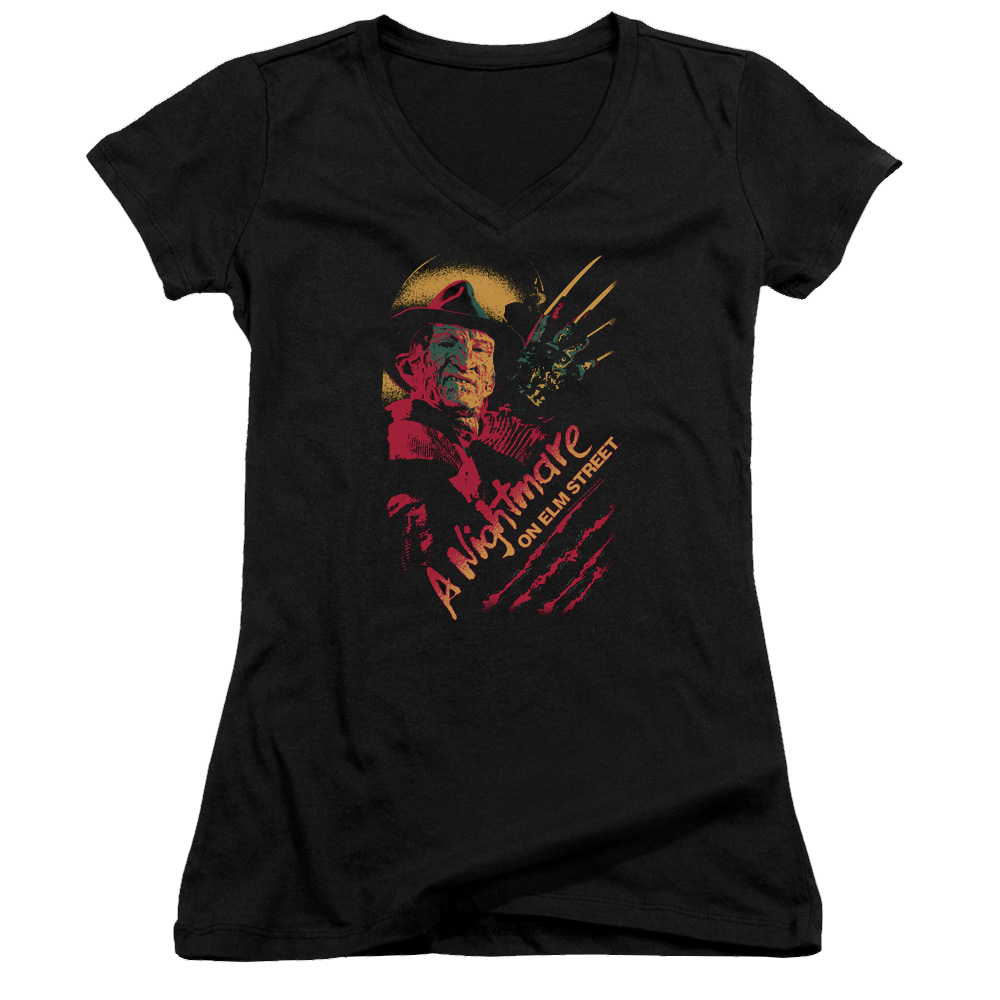 A Nightmare on Elm Street Freddy Claws - Juniors V-Neck T-Shirt