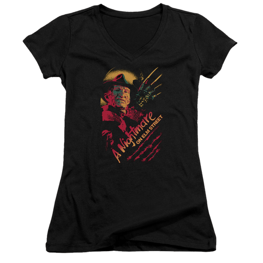 A Nightmare on Elm Street Freddy Claws - Juniors V-Neck T-Shirt