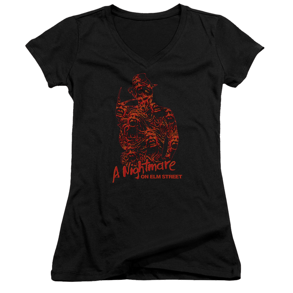 A Nightmare on Elm Street Chest Of Souls - Juniors V-Neck T-Shirt
