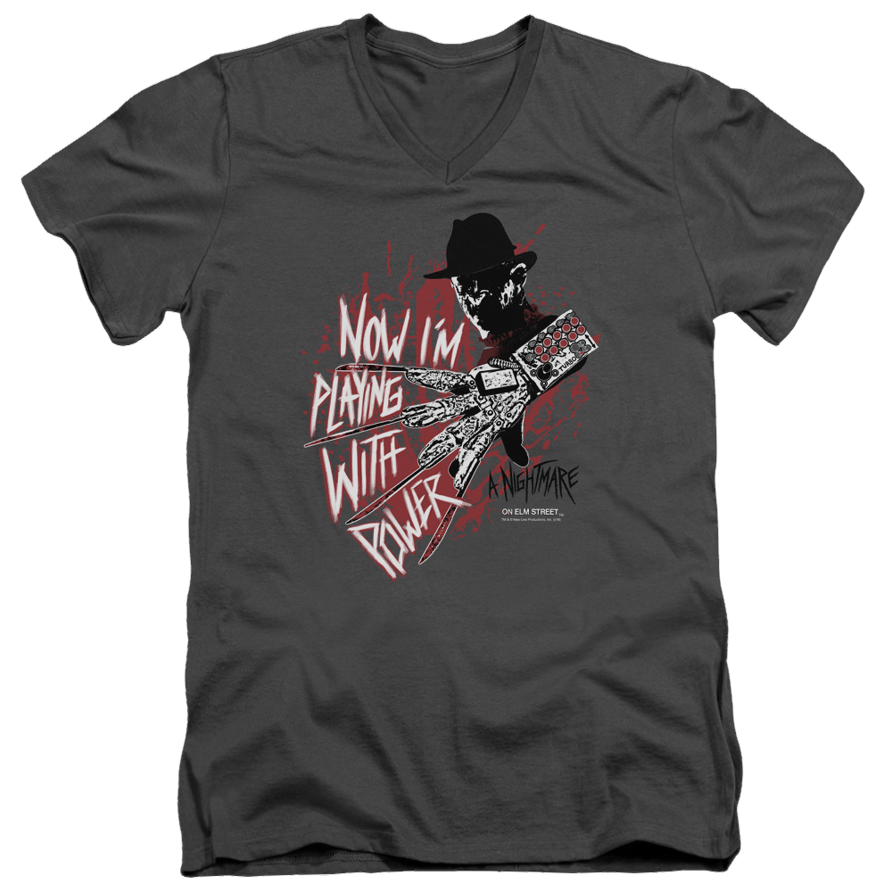 A Nightmare on Elm Street Playing With Power - Men's V-Neck T-Shirt