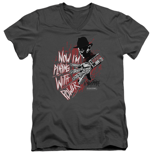 A Nightmare on Elm Street Playing With Power - Men's V-Neck T-Shirt
