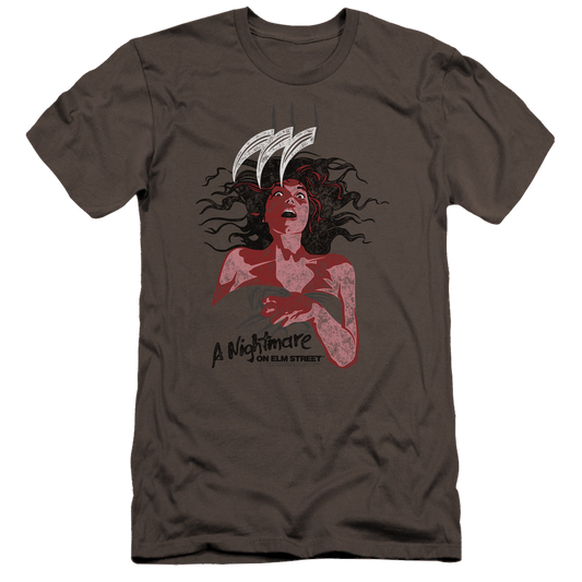 A Nightmare on Elm Street Illustrated European Poster - Men's Premium Slim Fit T-Shirt