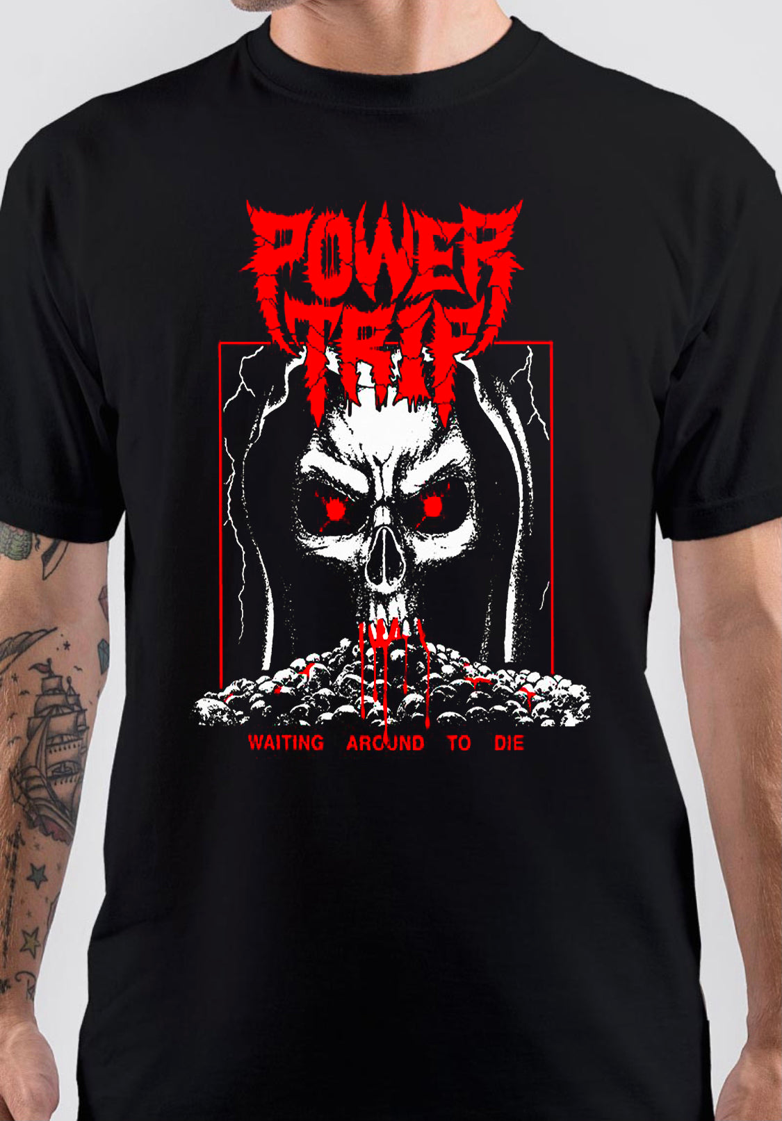 Waiting Around To Die Power Trip T-Shirt Hoodie, Sweatshirt | VibeTeeNation.com