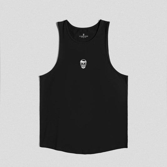 Axis Men's Classic Scoop Hem Tank Top - Black/White, Summer Season