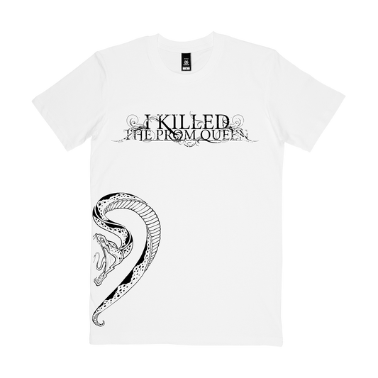 "Side Snakes White" Tee