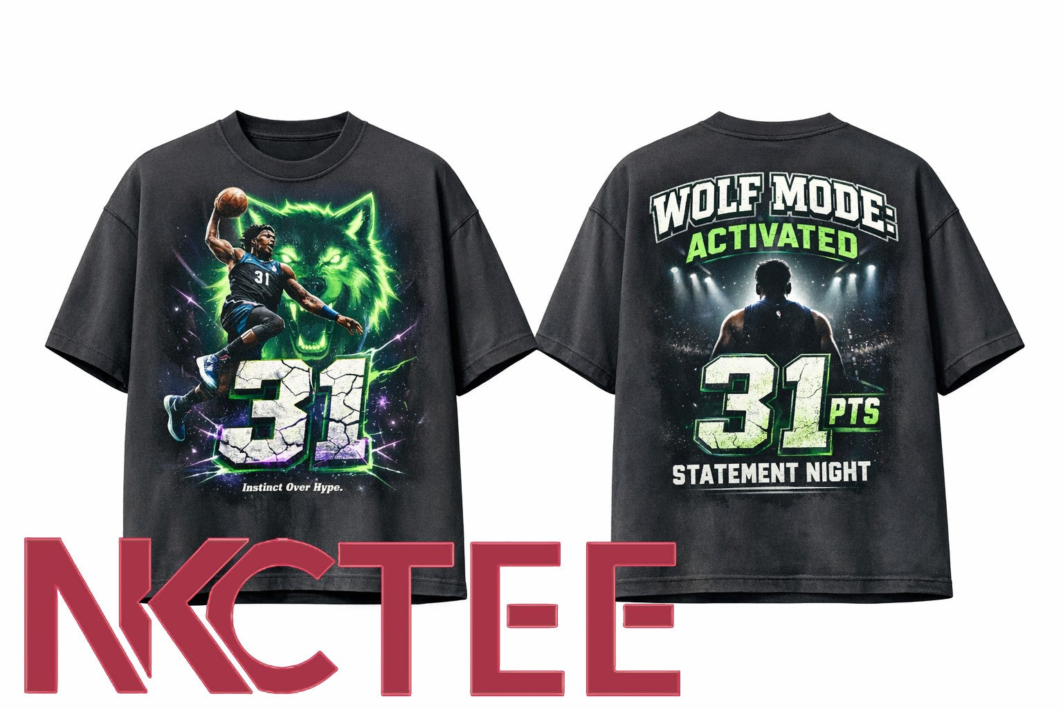 Wolf Instinct 31 – Anthony Edwards Timberwolves Statement Game Tee
