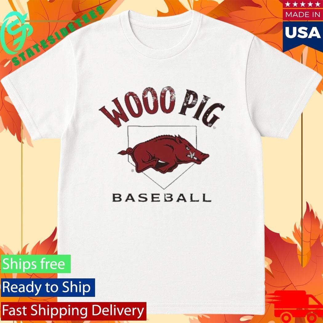 Wooo Pig Arkansas Baseball Home Plate Shirt