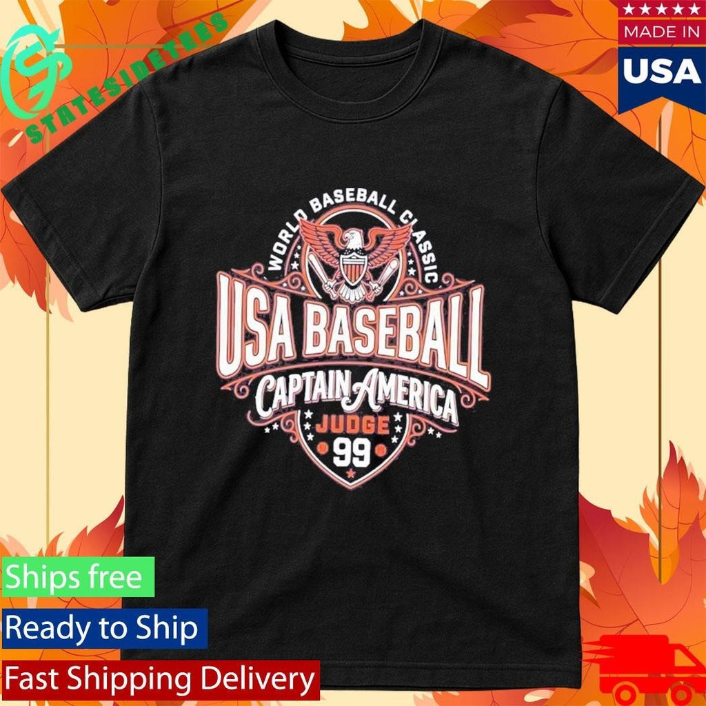 World Baseball Classic USA Baseball Captain America Judge 99 Shirt