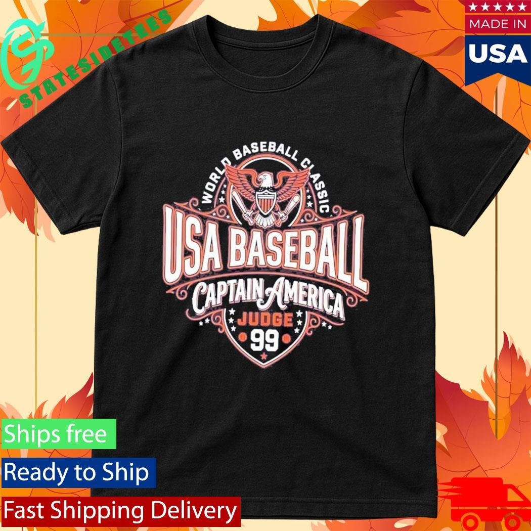 World Baseball Classic USA Baseball Captain America Judge 99 Shirt