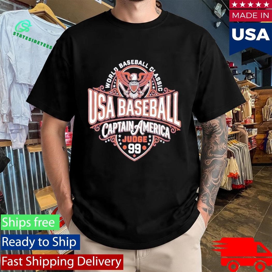 World Baseball Classic USA Baseball Captain America Judge 99 Shirt