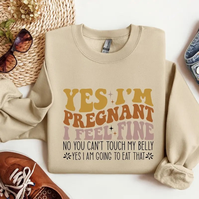 Yes I Am Pregnant Shirt, Funny Pregnancy Shirt, New Mom T shirt, Mom to Be Gift, Pregnancy Announcement Shirt, Gift For...