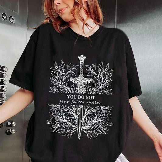 You Do Not Yield TOG T-Shirt, Throne Of Glass Series Sweatshirt, Aelin Galathynius Shirt, SJM Book Merch, Bookish Shirt