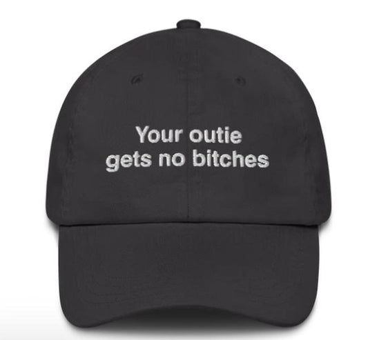Your Outie Gets No Bitches Hat, Severance-Inspired Embroidered Hat | Severance Gifts | Severance Merch | Quote Hat