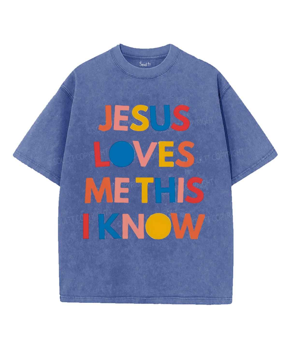 Jesus Loves Me Unisex Washed Christian T-shirt
