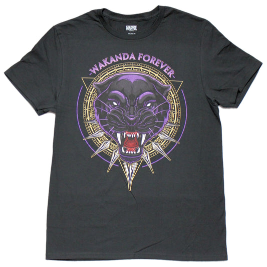 Black Panther Mens T-Shirt - Wakanda Forever Panther Design