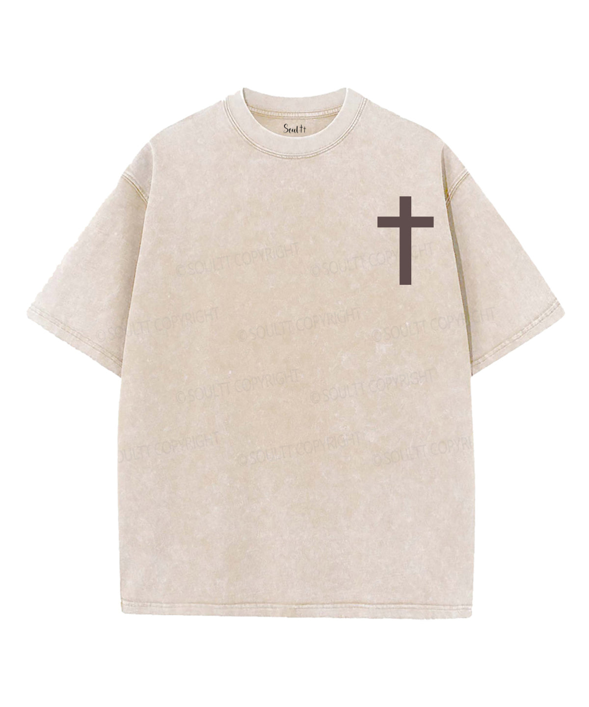 A Crown Of Thorns Double Sided Unisex Washed Christian T-shirt