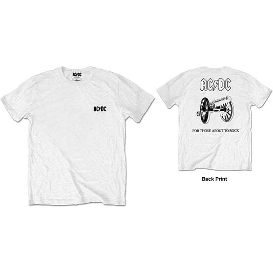 AC DC  About To Rock T Shirt White