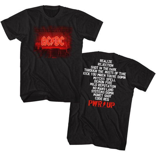 AC/DC - Pwrup Track List Boyfriend Tee
