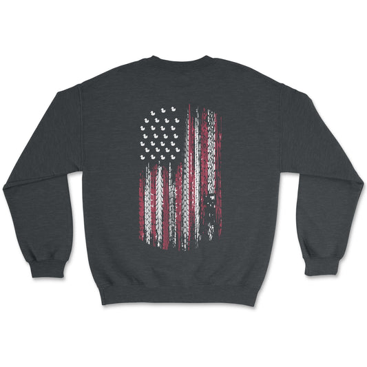 American Flag Patriotic Tread Sweatshirt-Duck Theme