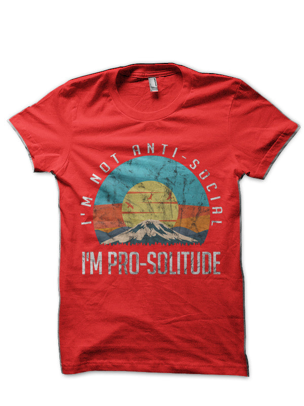 Iâ€™m Not Anti-Social Iâ€™m Pro-Solitude Introverts Vintage Red T-Shirt Hoodie, Sweatshirt | VibeTeeNation.com