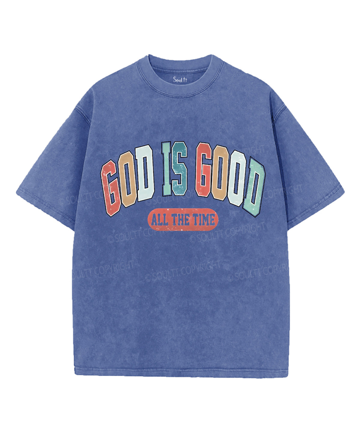 God Is Good Unisex Washed Christian T-shirt Style002