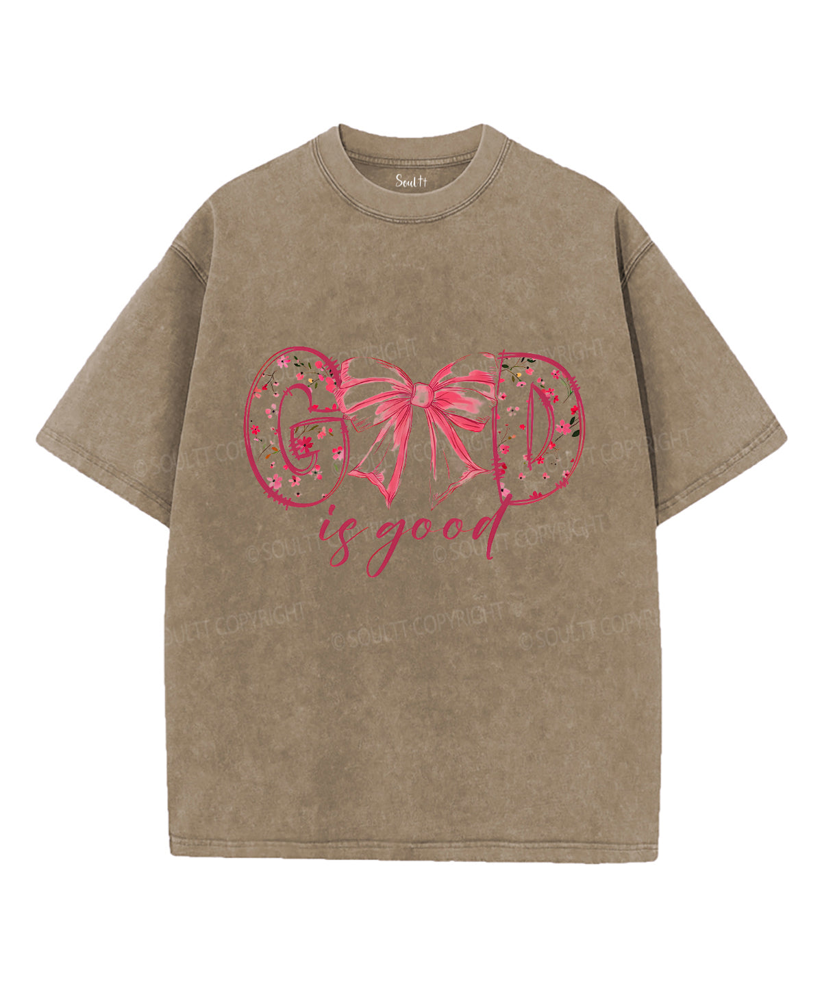 God Is Good Unisex Washed Christian T-shirt Style003