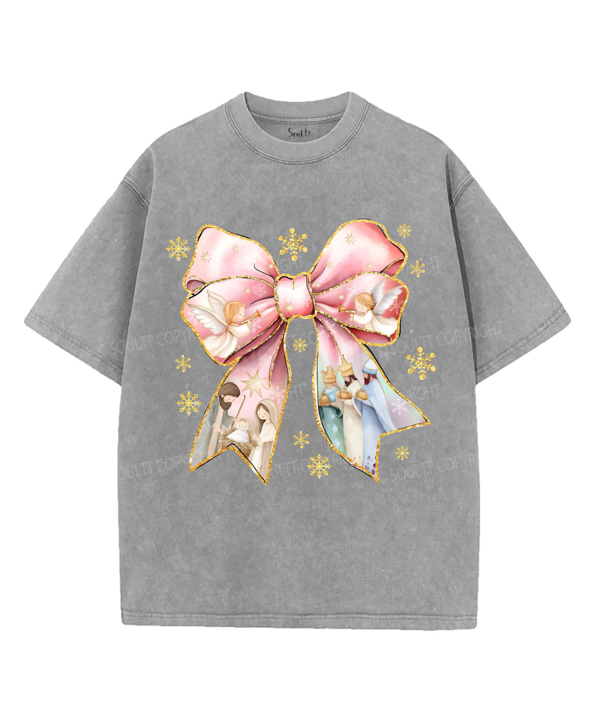 A Child Is Born Washed Christian T-shirt