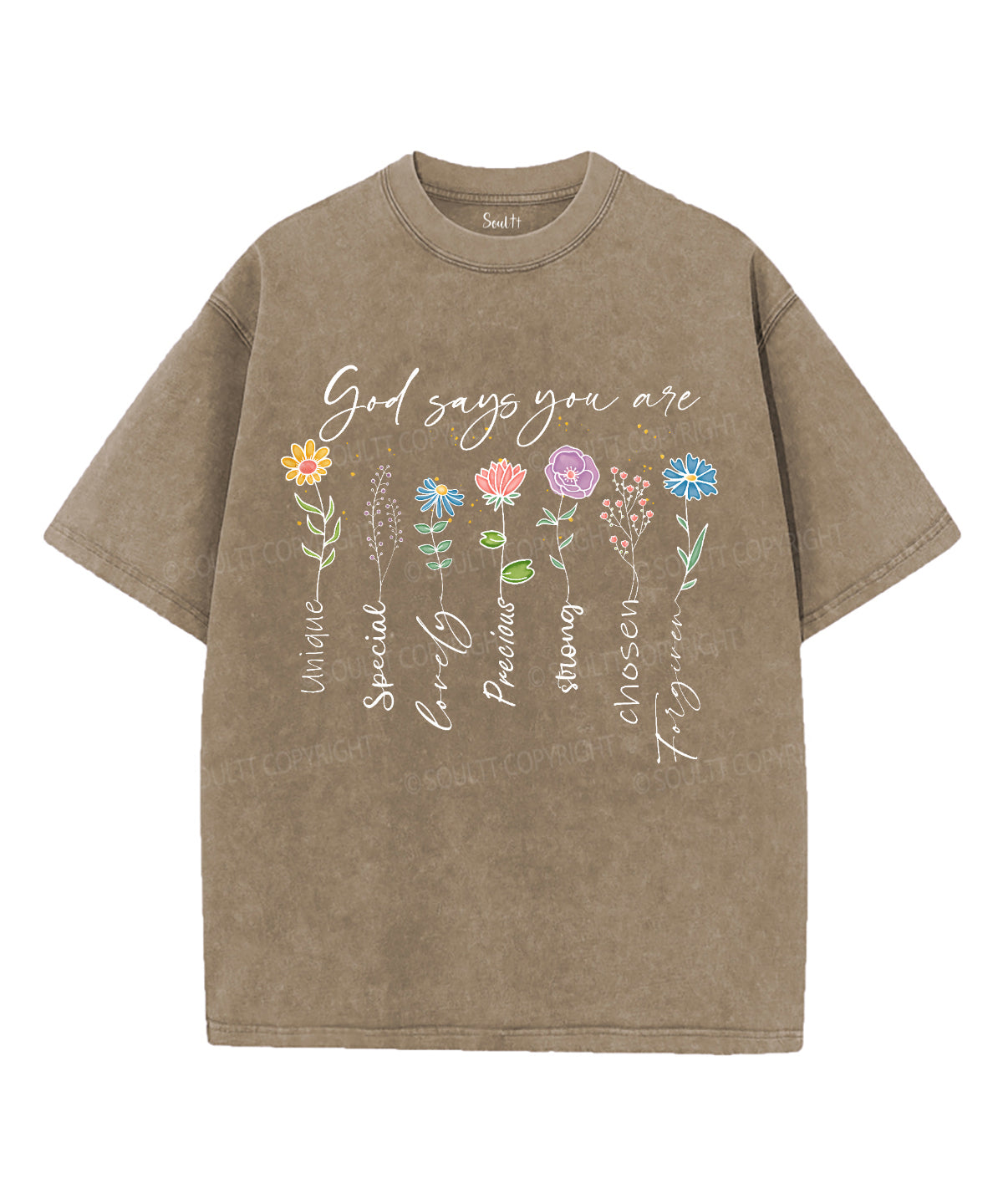 God Says You Are Unisex Washed Christian T-shirt Style003