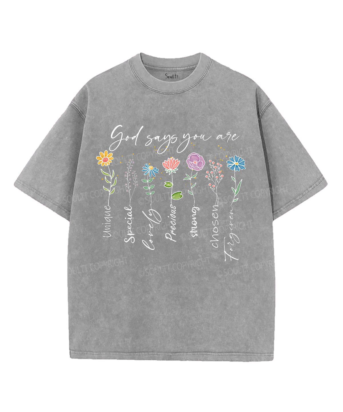 God Says You Are Unisex Washed Christian T-shirt Style003