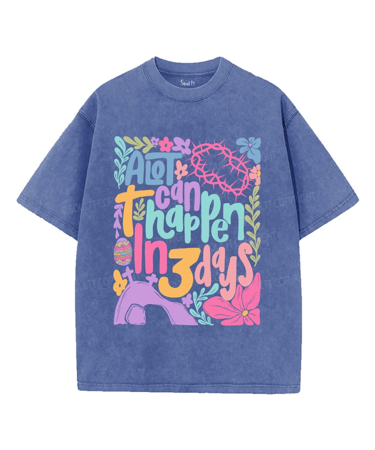 A Lot Can Happen In 3 Day Unisex Washed Christian T-shirt