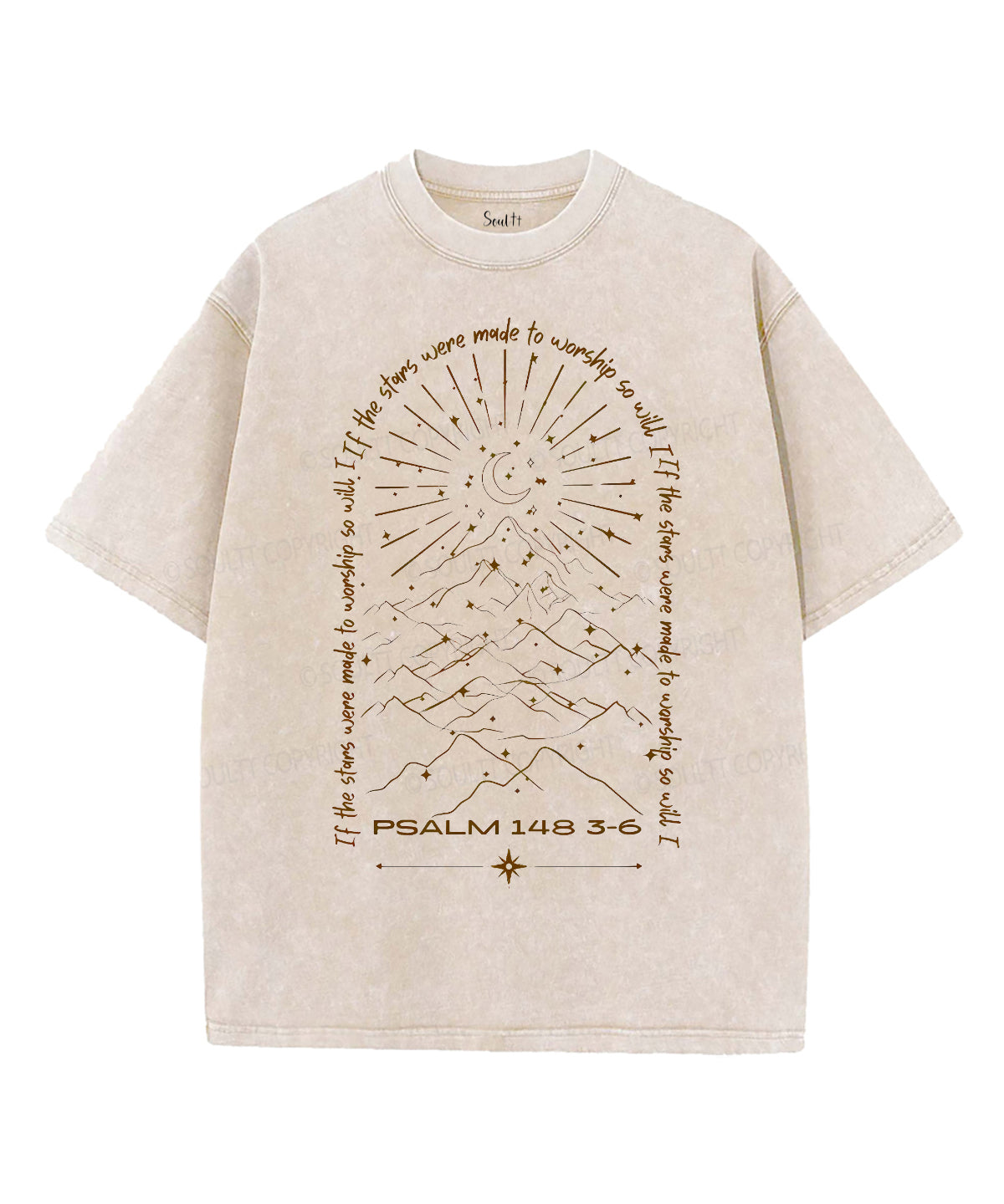 If The Stars Were Made To Worship Unisex Washed Christian T-shirt Style001