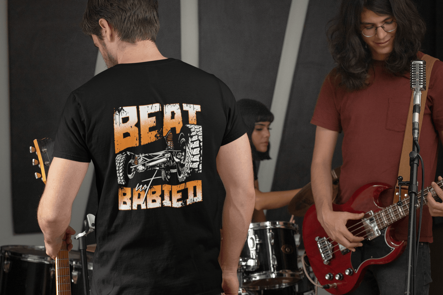 Big and Tall-Beat Not Babied 4x4 Graphic Tee