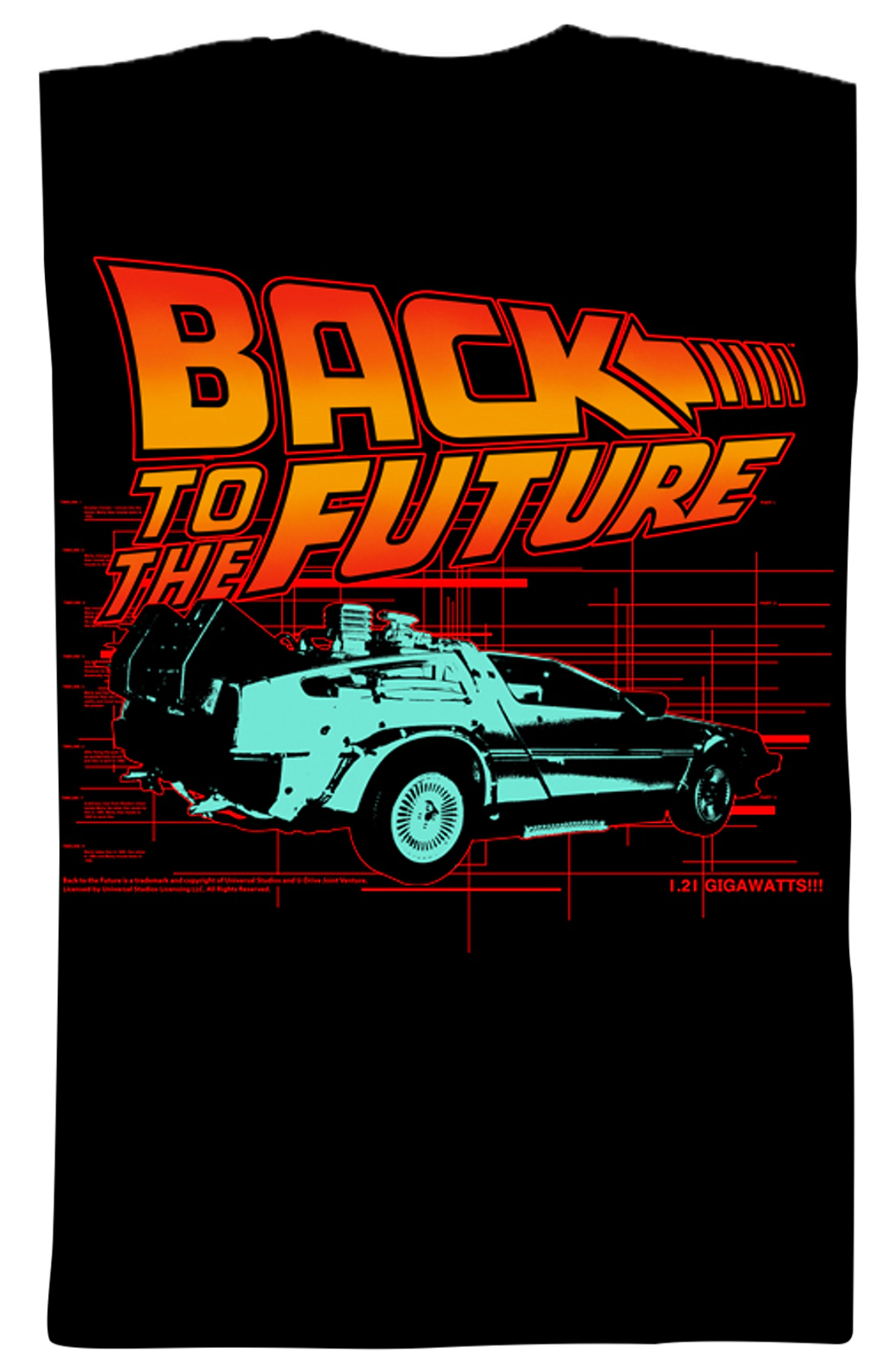 Black Back To The Future T-Shirt