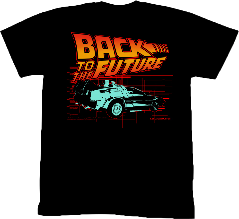 Black Back To The Future T-Shirt