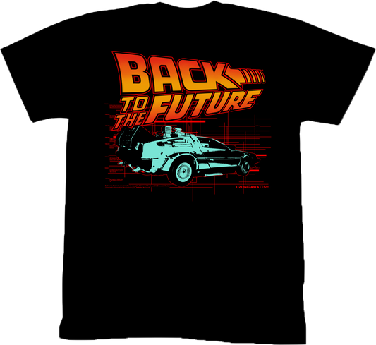 Black Back To The Future T-Shirt